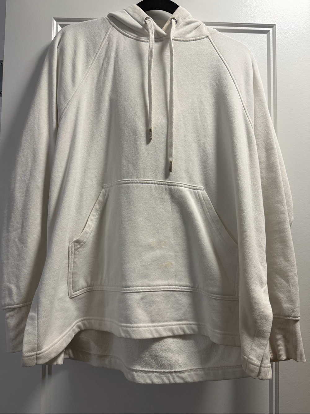 H&M Off-White Men's Pullover Hoodie with Kangaroo Pocket